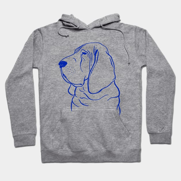 Bloodhound (Yellow Orange and Blue) Hoodie by illucalliart